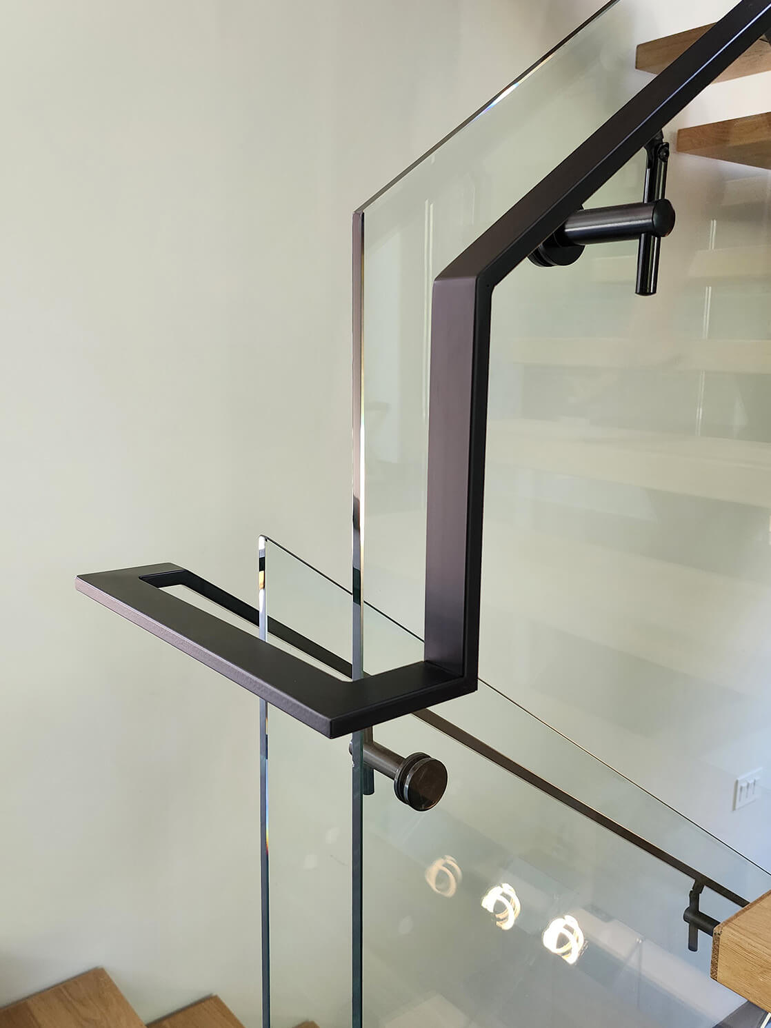 glass stair railing installation