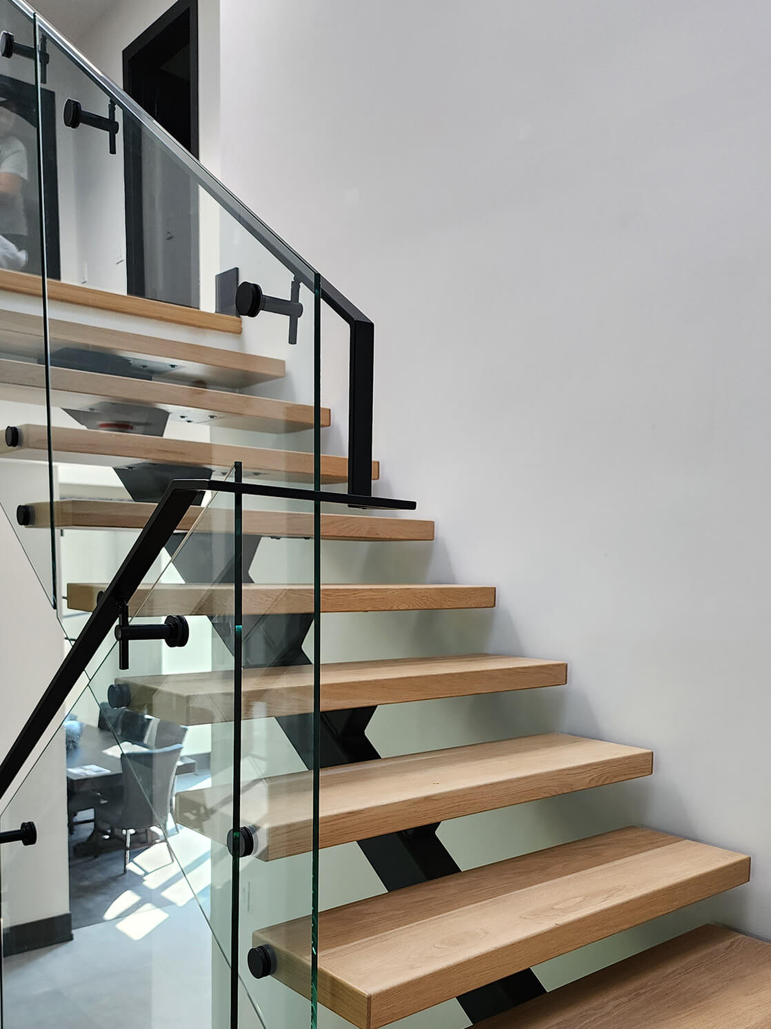 glass stairs railing
