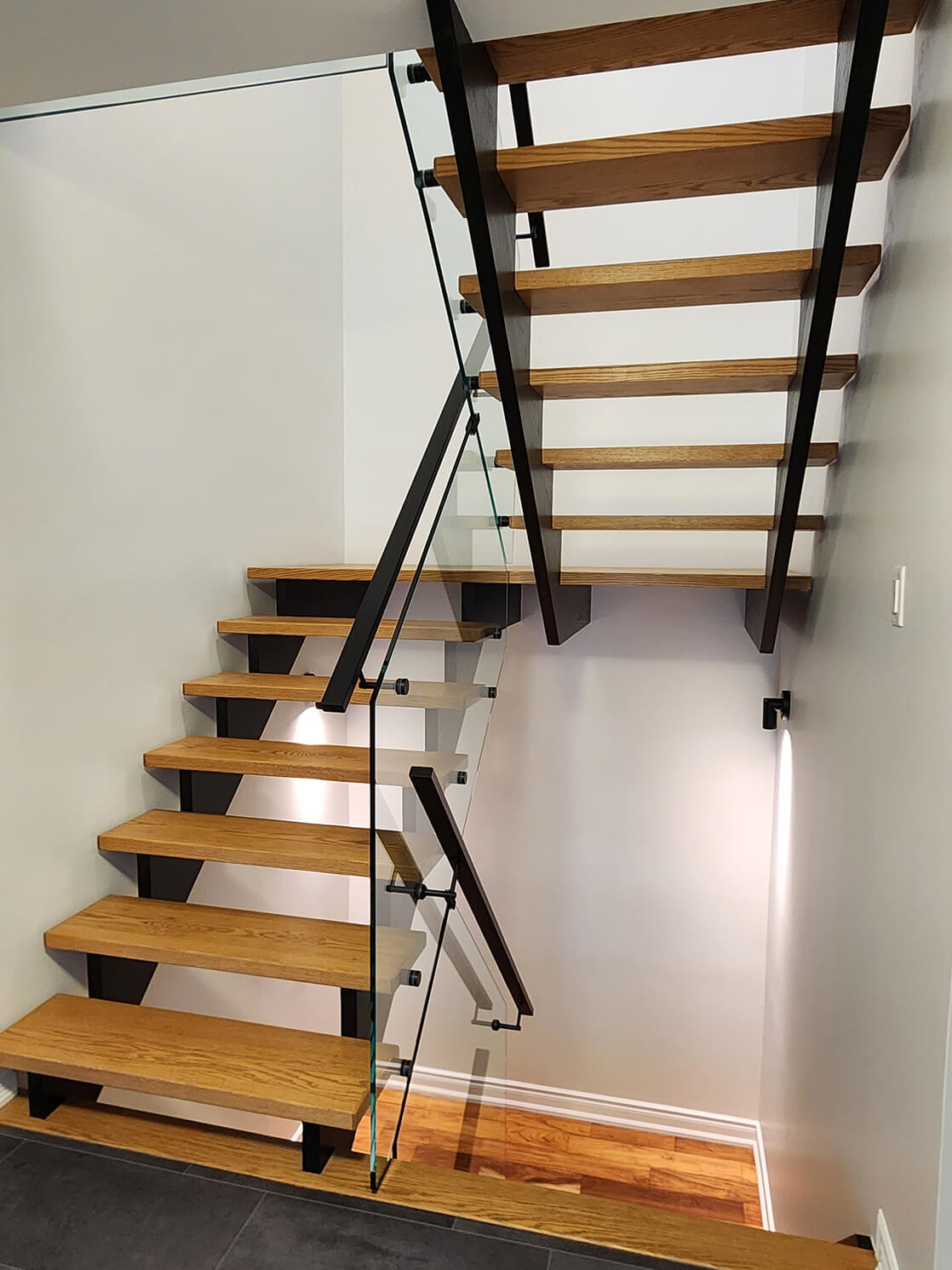 open riser staircase in burlington